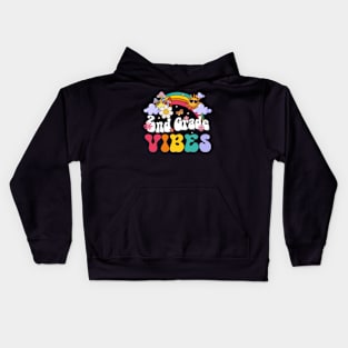 2nd Grade Vibes - Second Grade Team Retro 1st Day of School Kids Hoodie